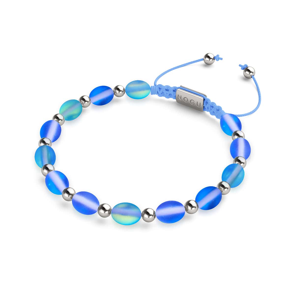 Elektrischer Saphir | Meerjungfrau Glas Ozean Ei Armband